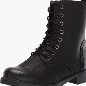 NEW Amazon Essentials Womens Lace Up Combat Boot Sz 12 black
